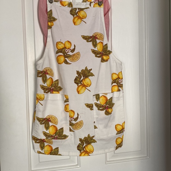 Lemon skirt overalls w/ red striped crop top - Picture 3 of 6